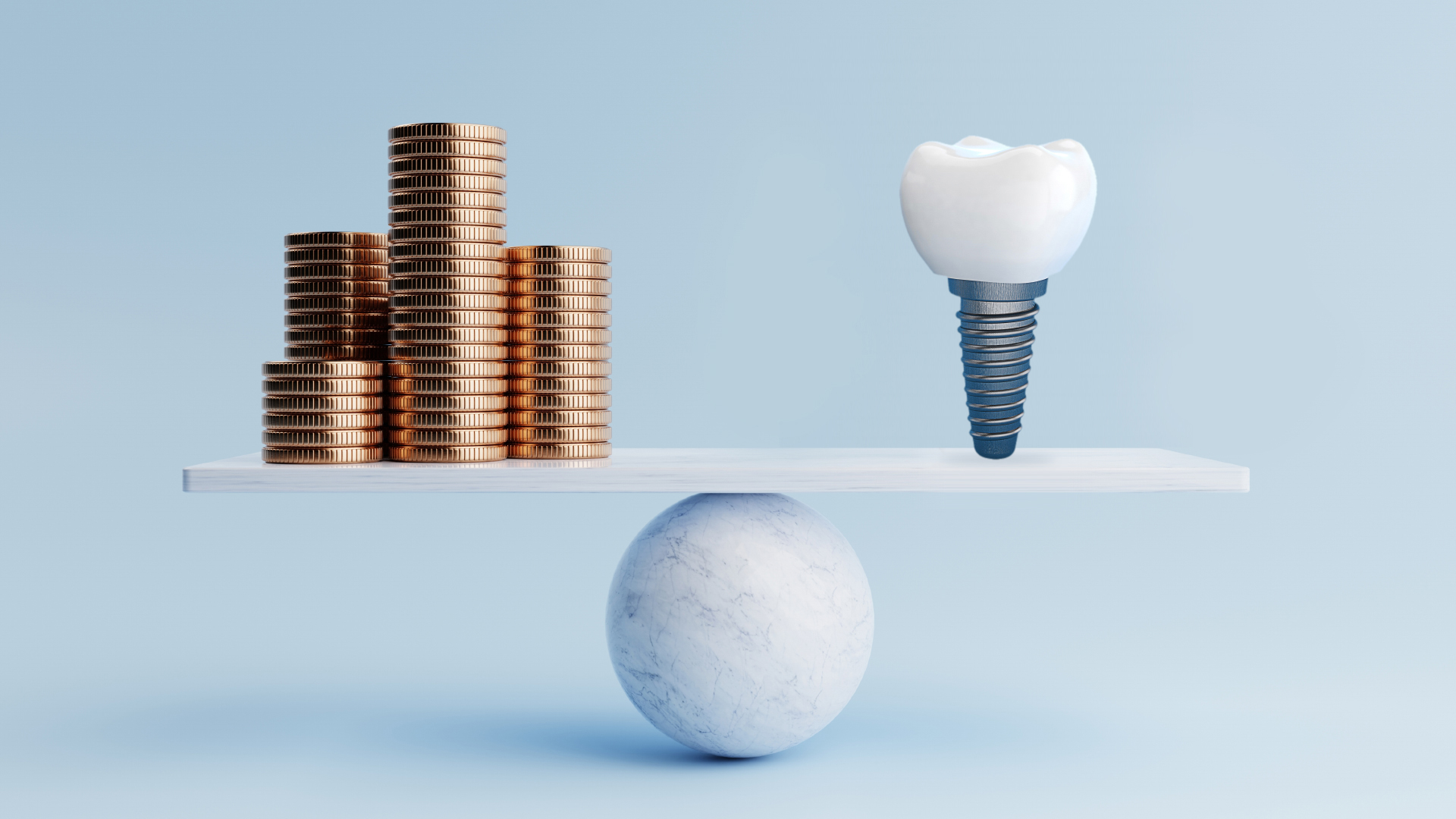 Illustration representing the budget for implant treatment