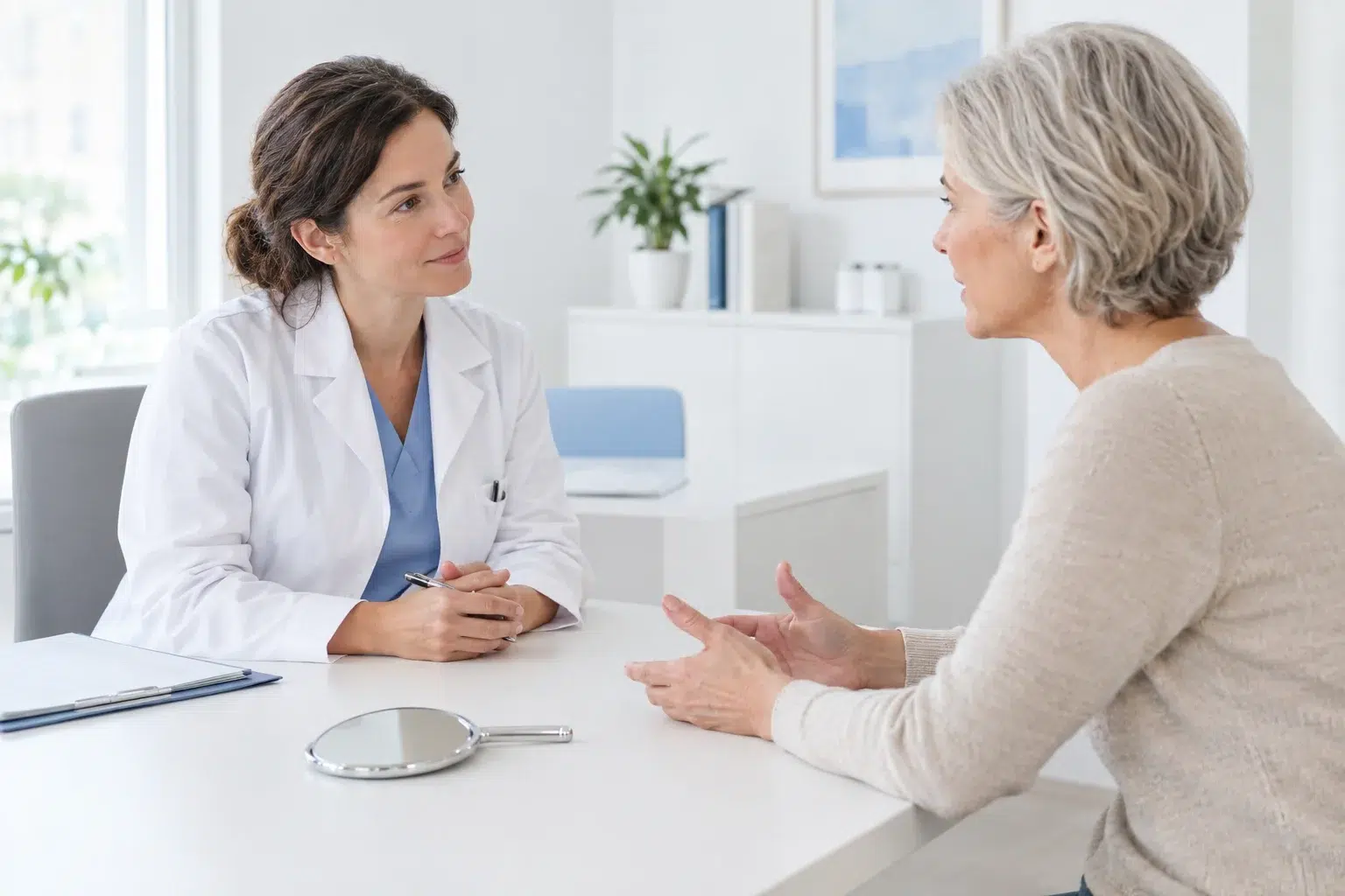Discussion des différentes options de prise en charge du visage