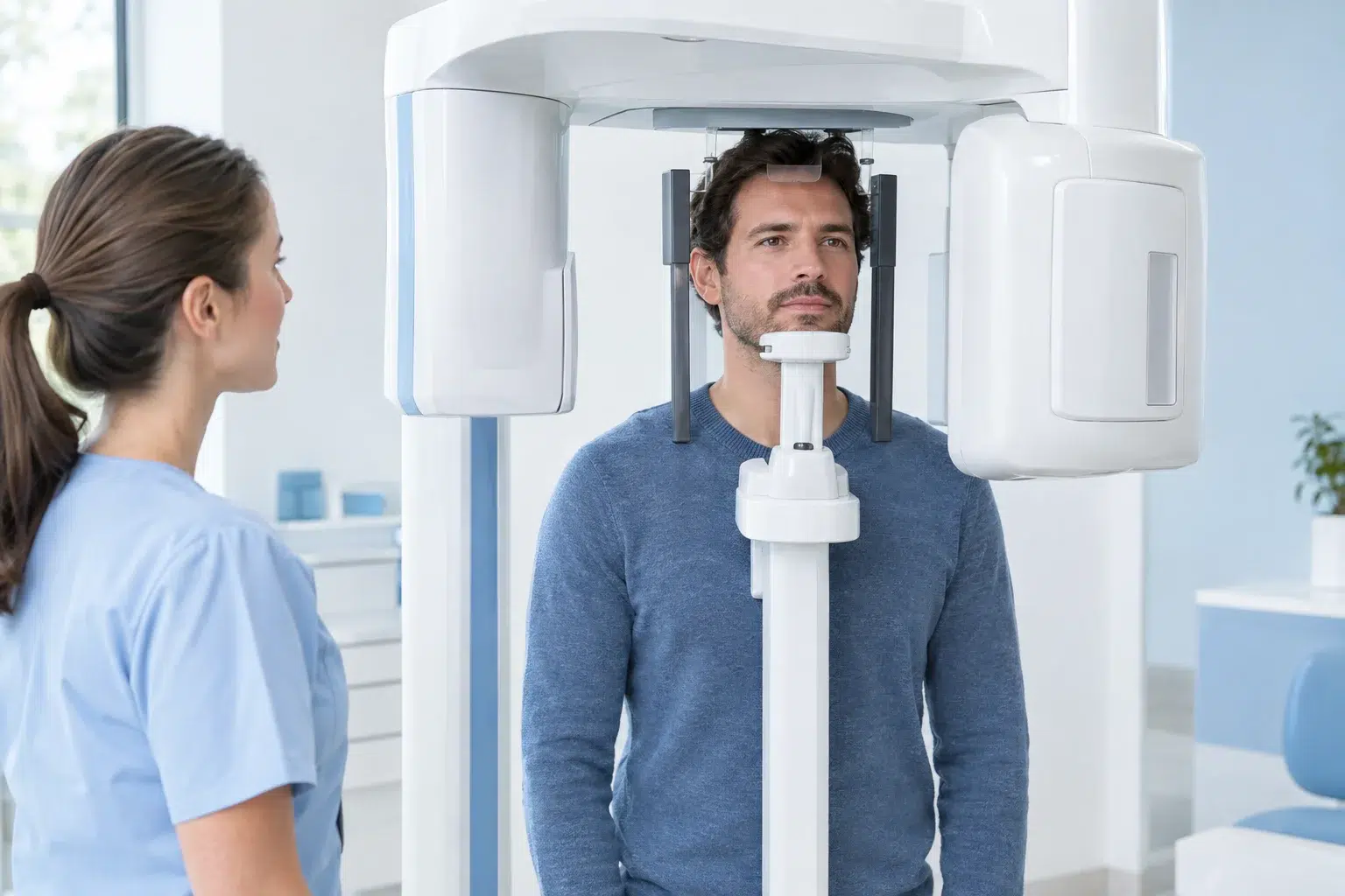 Imaging examination in a dental cone beam scanner