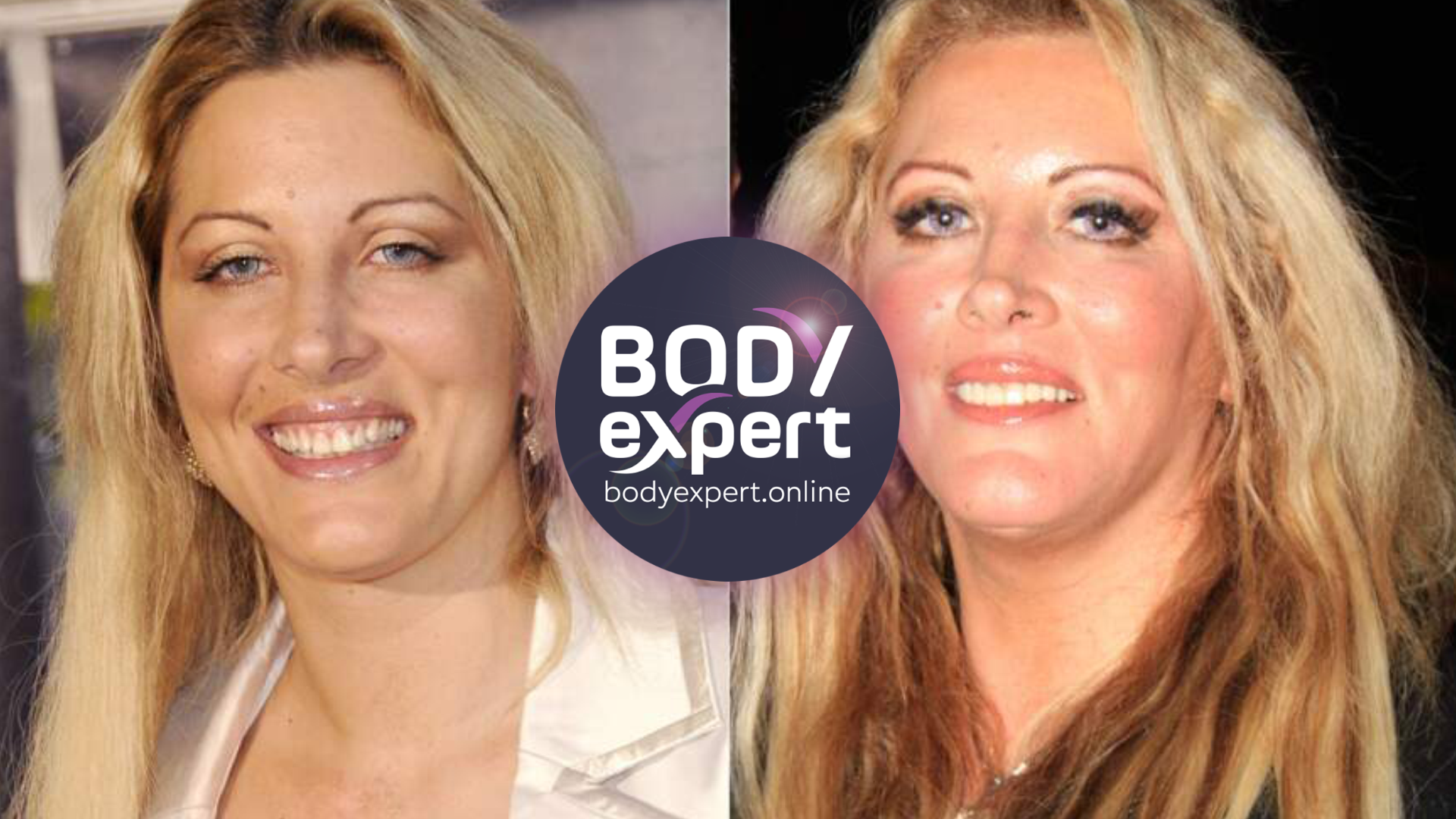 Deux portraits de Loana, blonde souriante sur les deux images, à des époques différentes